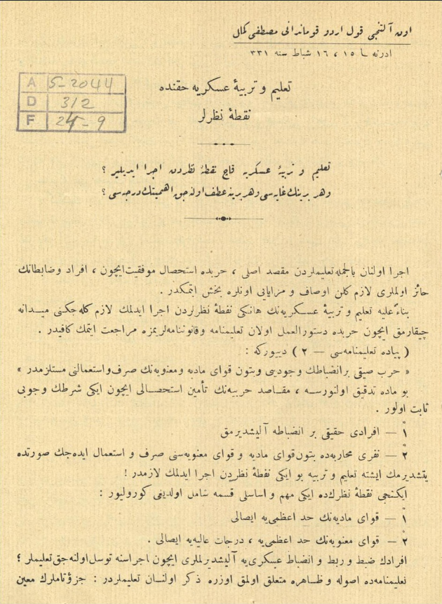 Talim ve Terbiye s.2